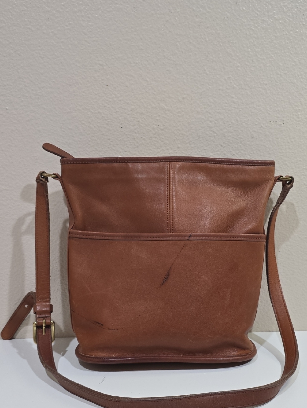 🌾 Coach Vintage Brown Leather Crossbody Bag